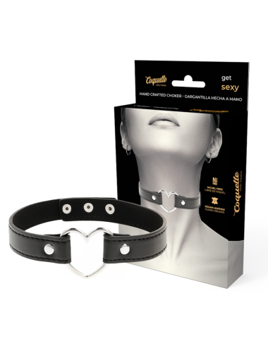 COQUETTE CHIC DESIRE - COLLANA IN PELLE VEGANA ACCESSORIO CUORE DONNA