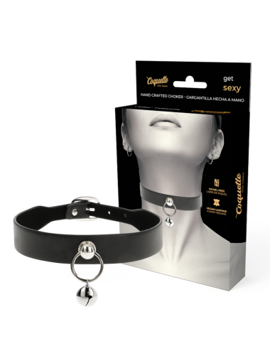 COQUETTE CHIC DESIRE - COLLANA IN PELLE VEGANA ACCESSORIO DONNA SONAGLIO/CERCHIO