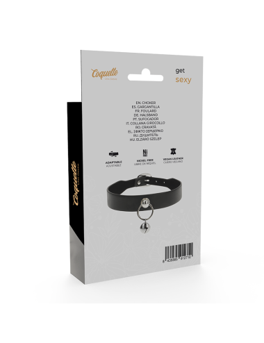 COQUETTE CHIC DESIRE - COLLANA IN PELLE VEGANA ACCESSORIO DONNA SONAGLIO/CERCHIO