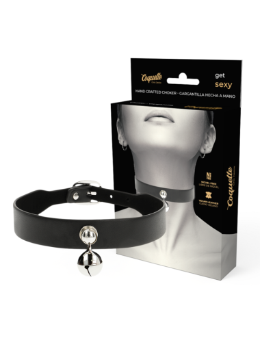 COQUETTE CHIC DESIRE - COLLANA IN PELLE VEGANA ACCESSORIO DONNA CON SONAGLIO