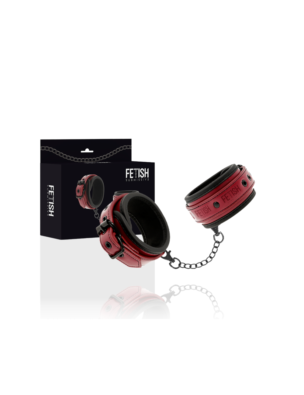 FETISH SUBMISSIVE DARK ROOM - MANETTE VEGAN IN PELLE CON FODERA IN NEOPRENE