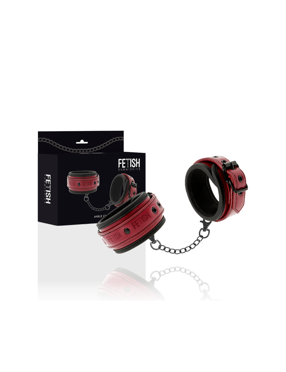 FETISH SUBMISSIVE DARK ROOM - MANETTE ALLA CAVIGLIA VEGAN IN PELLE CON FODERA IN NEOPRENE