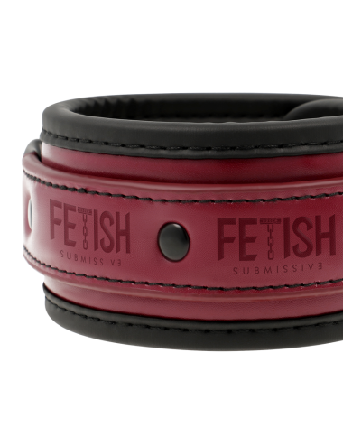 FETISH SUBMISSIVE DARK ROOM - MANETTE ALLA CAVIGLIA VEGAN IN PELLE CON FODERA IN NEOPRENE
