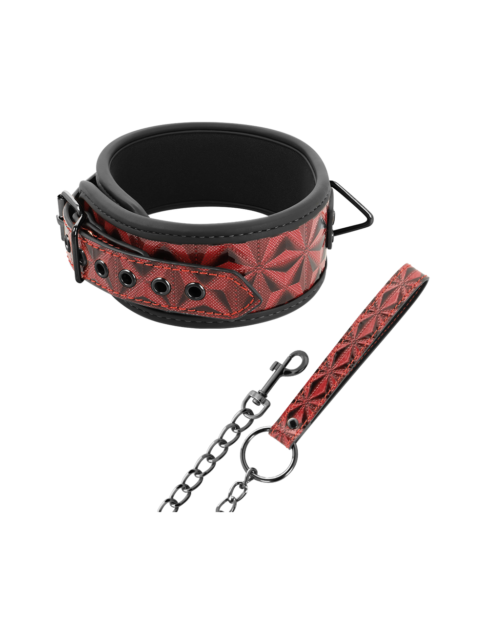 BEGME - COLLARE IN PELLE VEGANA PREMIUM RED EDITION CON FODERA IN NEOPRENE