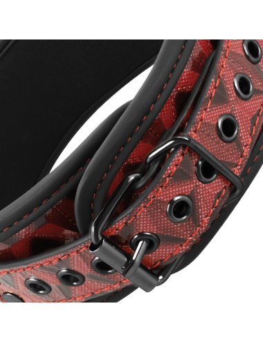 BEGME - COLLARE IN PELLE VEGANA PREMIUM RED EDITION CON FODERA IN NEOPRENE