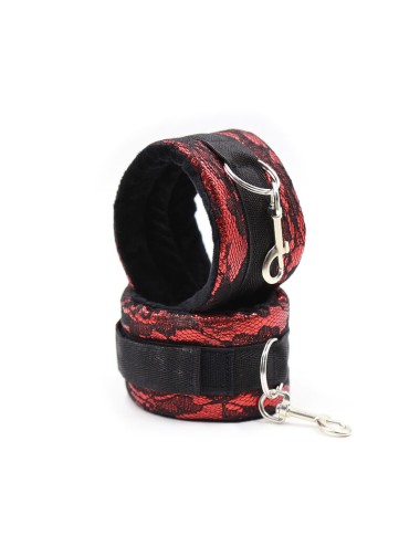 OHMAMA FETISH - MANETTE IN VELLUTO CON NASTRO IN NYLON