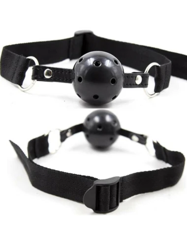 GAG A SFERA TRASPIRANTE IN TESSUTO NERO OHMAMA FETISH