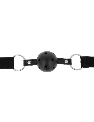 GAG A SFERA TRASPIRANTE IN TESSUTO NERO OHMAMA FETISH