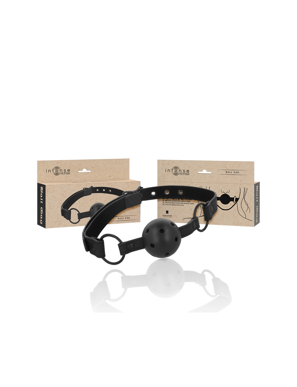 INTENSE - FETISH BALL GAG IN PELLE VEGANA INTENSE - FETISH BALL GAG IN PELLE VEGANA