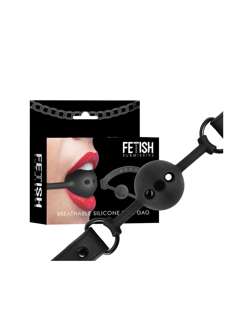 FETISH SUBMISSIVE BONDAGE - BALL GAG IN SILICONE TRASPIRANTE