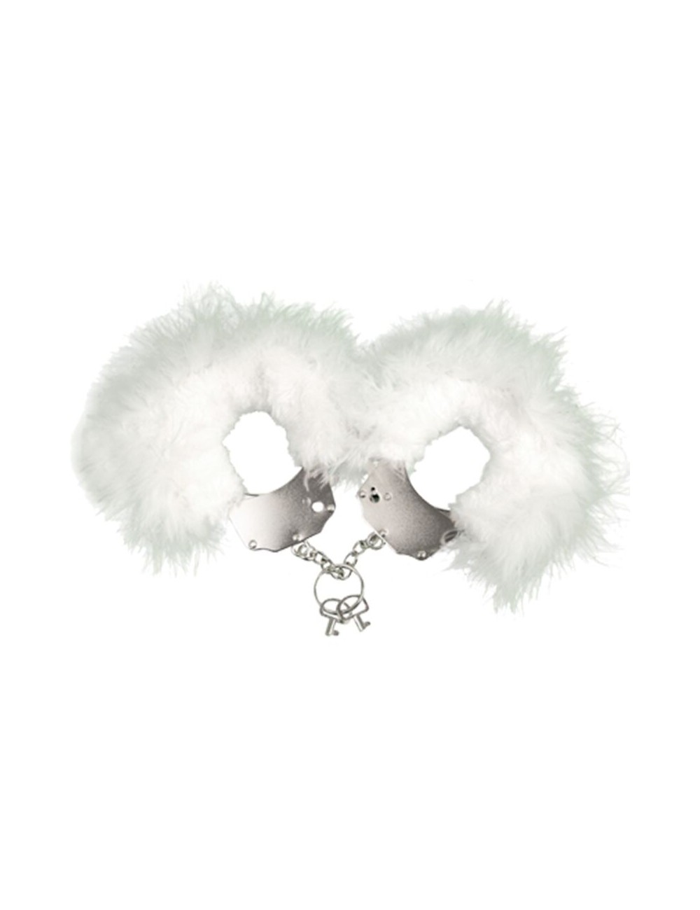 ADRIEN LASTIC - MANETTE IN METALLO CON PIUME BIANCHE