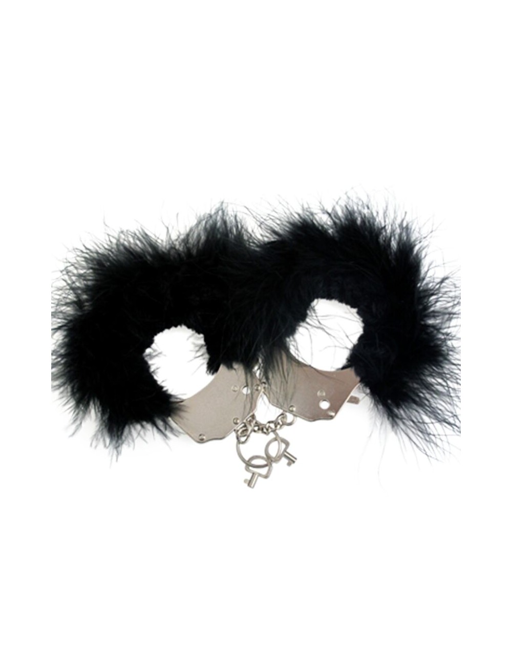 ADRIEN LASTIC - MANETTE IN METALLO CON PIUME NERE