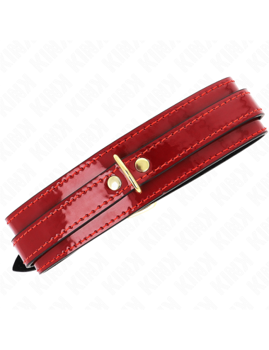 KINK - COLLANA REGOLABILE ROSSO VINO CON DETTAGLI ORO 29-42