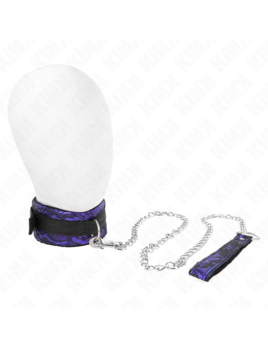 KINK - COLLANA CORTA IN PIZZO DI VELLUTO CON CINTURA 105 CM CON PROFILO IN NYLON 44 X 5
