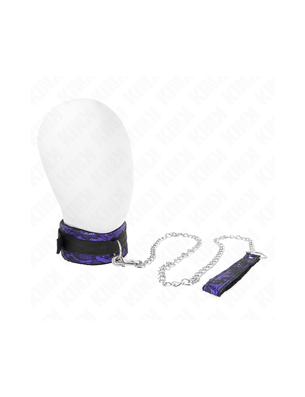 KINK - COLLANA CORTA IN PIZZO DI VELLUTO CON CINTURA 105 CM CON PROFILO IN NYLON 44 X 5