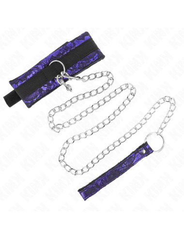 KINK - COLLANA CORTA IN PIZZO DI VELLUTO CON CINTURA 105 CM CON PROFILO IN NYLON 44 X 5