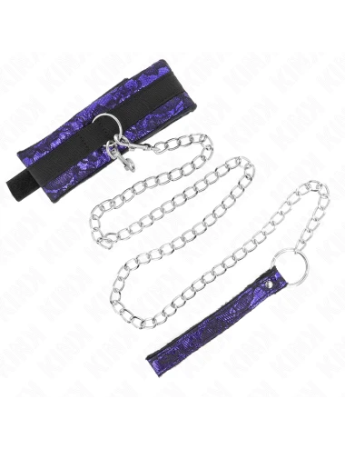 KINK - COLLANA CORTA IN PIZZO DI VELLUTO CON CINTURA 105 CM CON PROFILO IN NYLON 44 X 5