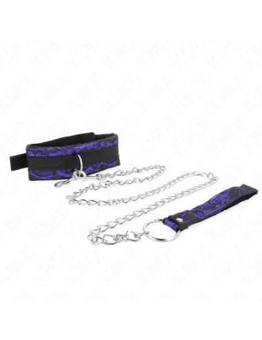 KINK - COLLANA CORTA IN PIZZO DI VELLUTO CON CINTURA 105 CM CON PROFILO IN NYLON 44 X 5