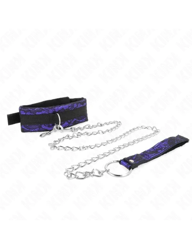 KINK - COLLANA CORTA IN PIZZO DI VELLUTO CON CINTURA 105 CM CON PROFILO IN NYLON 44 X 5