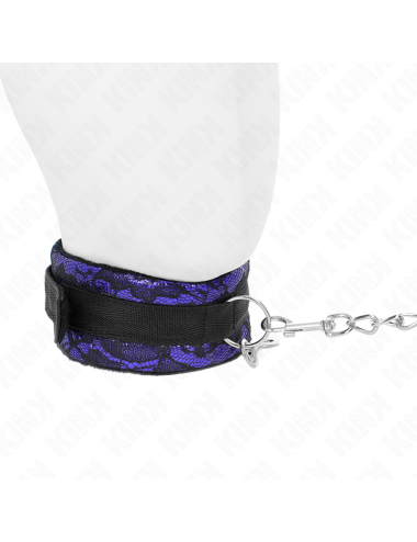 KINK - COLLANA CORTA IN PIZZO DI VELLUTO CON CINTURA 105 CM CON PROFILO IN NYLON 44 X 5,5 CM