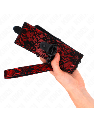 KINK - COLLANA IN PIZZO CON CINTURA CON CINTURA IN VERA PELLE 105 CM / 44 X 5