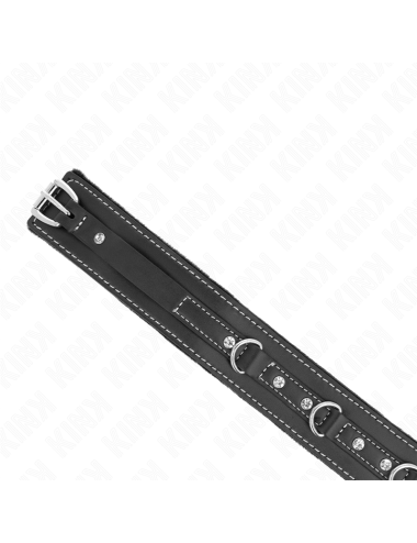 KINK - COLLANA IN PELLE PVC CON CINTURA 105 CM RIVETTO STRASS 41.5 X 4 CM