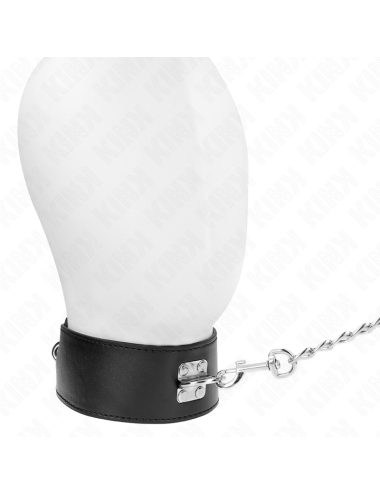 KINK - COLLANA CON CINTURA 65 CM CON CINTURINO LARGO NERO REGOLABILE 33