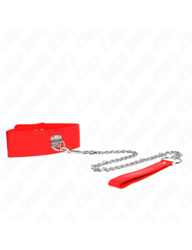 KINK - COLLANA CON CINTURA 65 CM CON LARGO CINTURINO ROSSO REGOLABILE 33
