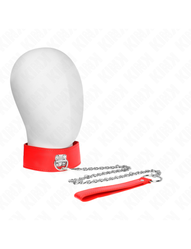 KINK - COLLANA CON CINTURA 65 CM CON LARGO CINTURINO ROSSO REGOLABILE 33