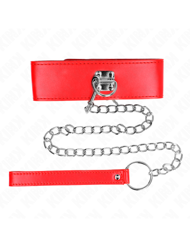 KINK - COLLANA CON CINTURA 65 CM CON LARGO CINTURINO ROSSO REGOLABILE 33