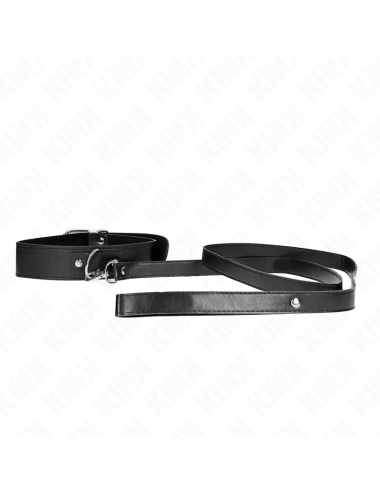 KINK - COLLANA CON CINTURA 116 CM NERO CINTURINO REGOLABILE 32-50 CM X 8 CM