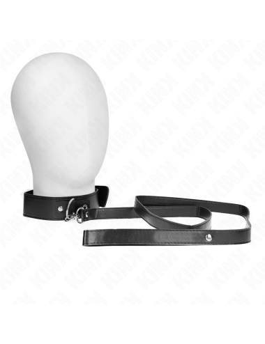 KINK - COLLANA CON CINTURA 116 CM NERO CINTURINO REGOLABILE 32-50 CM X 8 CM
