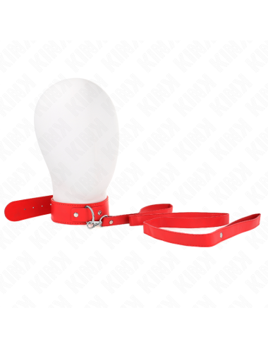 KINK - COLLANA CON CINTURA 116 CM ROJO CINTURINO REGOLABILE 32-50 CM X 8 CM