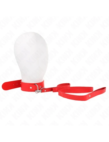 KINK - COLLANA CON CINTURA 116 CM ROJO CINTURINO REGOLABILE 32-50 CM X 8 CM