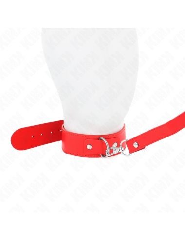 KINK - COLLANA CON CINTURA 116 CM ROJO CINTURINO REGOLABILE 32-50 CM X 8 CM