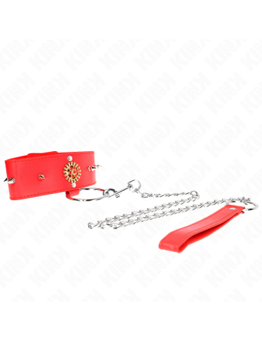 KINK - COLLANA DI DIAMANTI ROSSI CON CINTURA 65 CM REGOLABILE 35-51 CM X 7 CM
