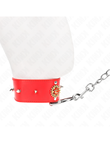KINK - COLLANA DI DIAMANTI ROSSI CON CINTURA 65 CM REGOLABILE 35-51 CM X 7 CM