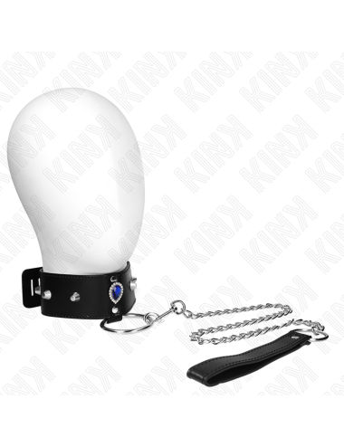 KINK - COLLANA 65 CM CON CINTURINO CON DIAMANTI BLU REGOLABILE 36-43 CM X 5 CM