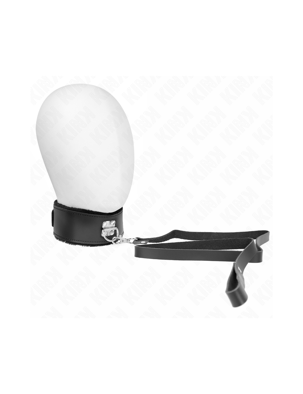 KINK - COLLANA CON CINTURA 116 CM CON CINTURINO IN PELLE NERA REGOLABILE 40-48 CM X 6 CM