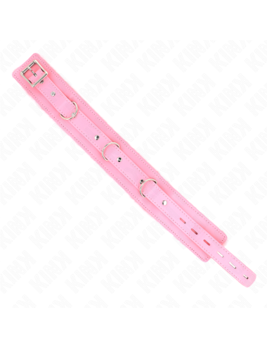 KINK - COLLARE CON GUINZAGLIO 65 CM CON RESTRIZIONI ROSA 36-42 CM X 5,5 CM