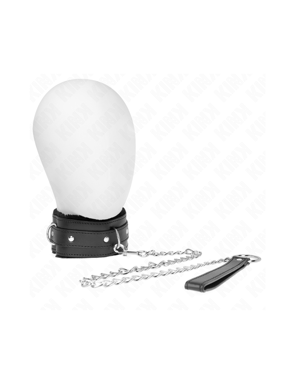 KINK - COLLARE CON GUINZAGLIO 65 CM CON RESTRIZIONI NERO 36-42 CM X 5
