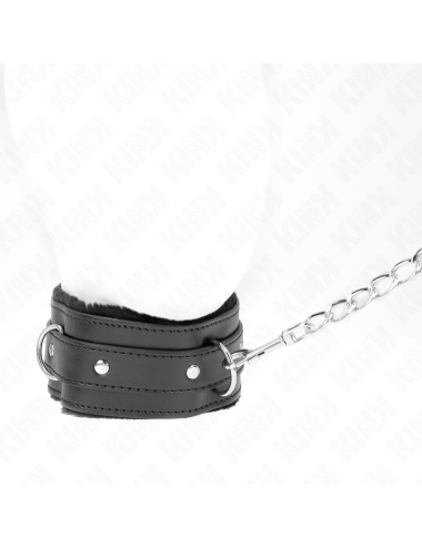KINK - COLLARE CON GUINZAGLIO 65 CM CON RESTRIZIONI NERO 36-42 CM X 5