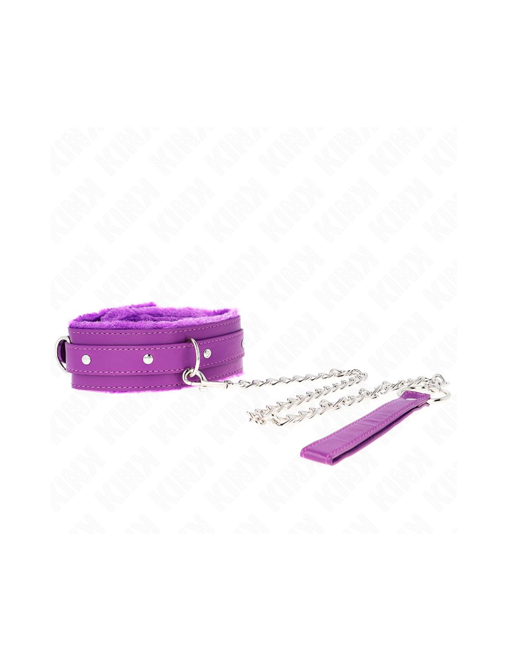 KINK - COLLARE CON GUINZAGLIO 65 CM CON RESTRIZIONI VIOLA 36-42 CM X 5