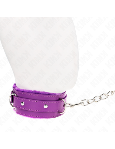 KINK - COLLARE CON GUINZAGLIO 65 CM CON RESTRIZIONI VIOLA 36-42 CM X 5