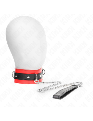 KINK - COLLARE CON CINTURA 65 CM CON CINTURINO ROSSO 54 X 4