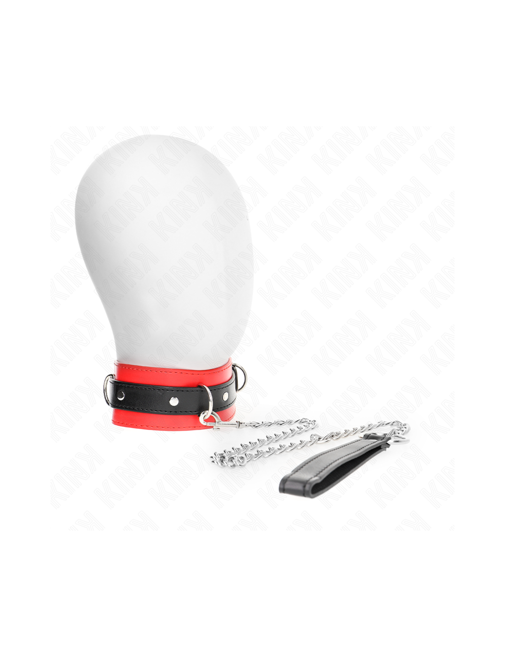 KINK - COLLARE CON CINTURA 65 CM CON CINTURINO ROSSO 54 X 4