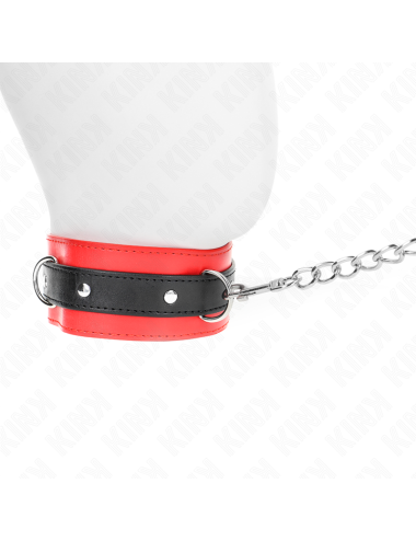KINK - COLLARE CON CINTURA 65 CM CON CINTURINO ROSSO 54 X 4