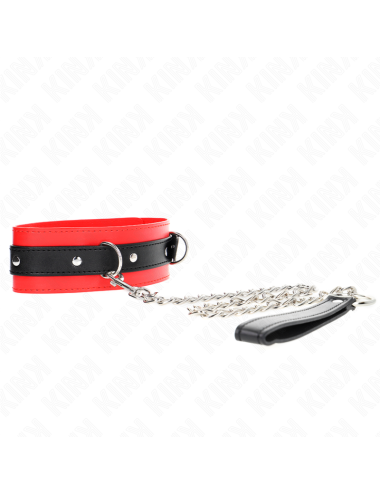 KINK - COLLARE CON CINTURA 65 CM CON CINTURINO ROSSO 54 X 4