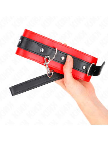 KINK - COLLARE CON CINTURA 65 CM CON CINTURINO ROSSO 54 X 4,5 CM