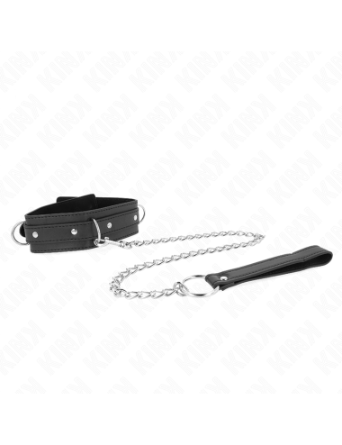 KINK - COLLANA CON GUINZAGLIO 65 CM MODELLO 3 ANELLI 1 REGOLABILE 38-49 CM X 5 CM